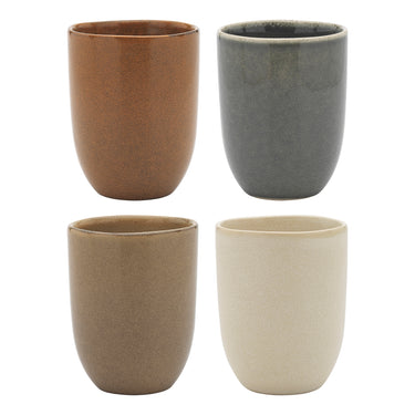4 Piece Mocha Moss Caramel & Linen Dwell 220ml Cuddle Mug Set